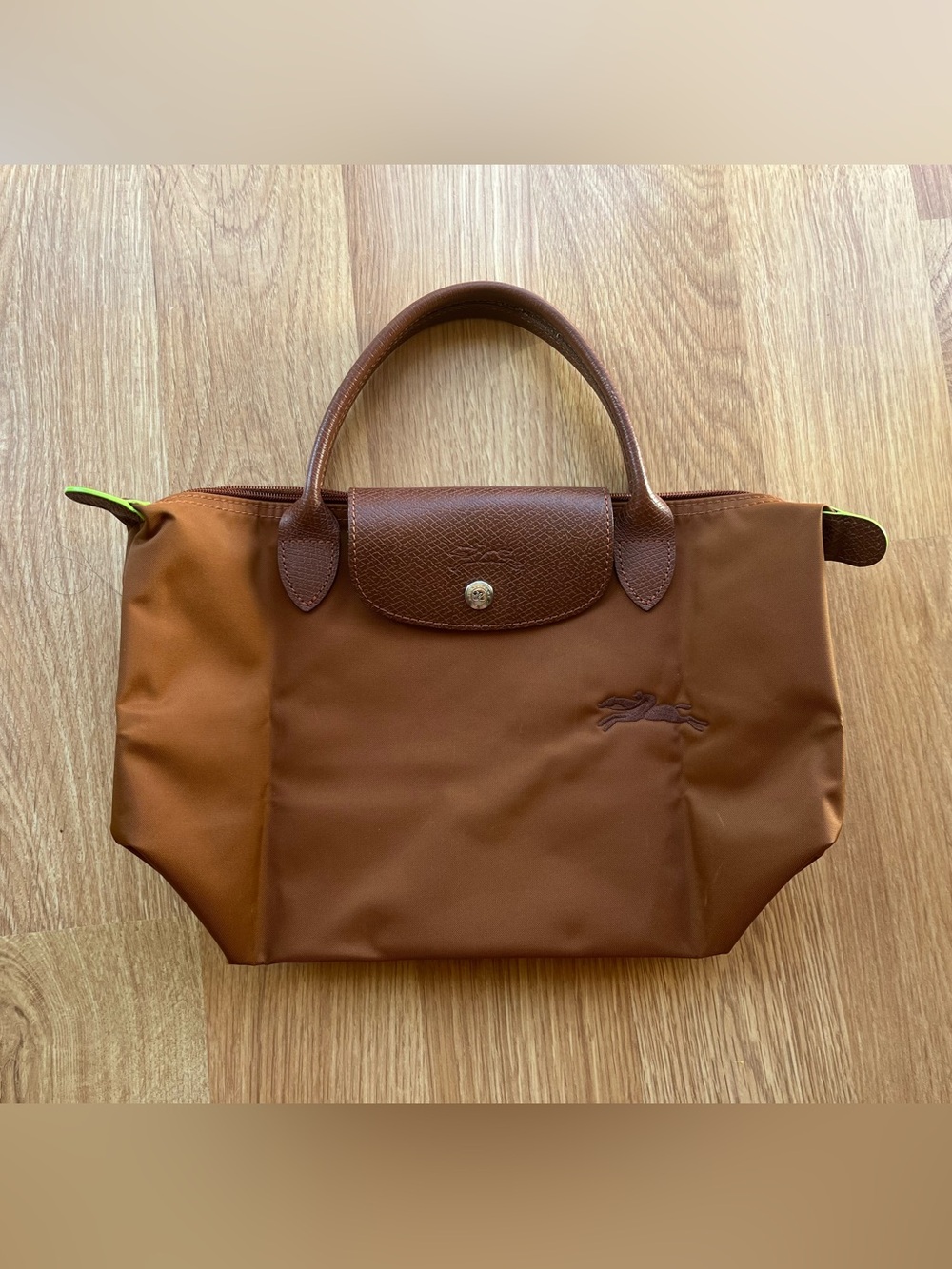 Longchamp Small Le Pliage Tote in Chestnut Brown